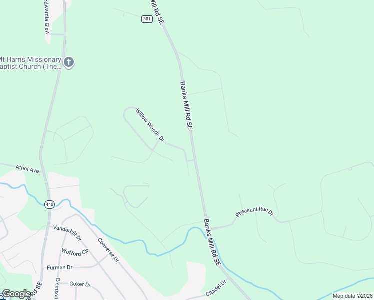 map of restaurants, bars, coffee shops, grocery stores, and more near 1078 Willow Woods Drive in Aiken