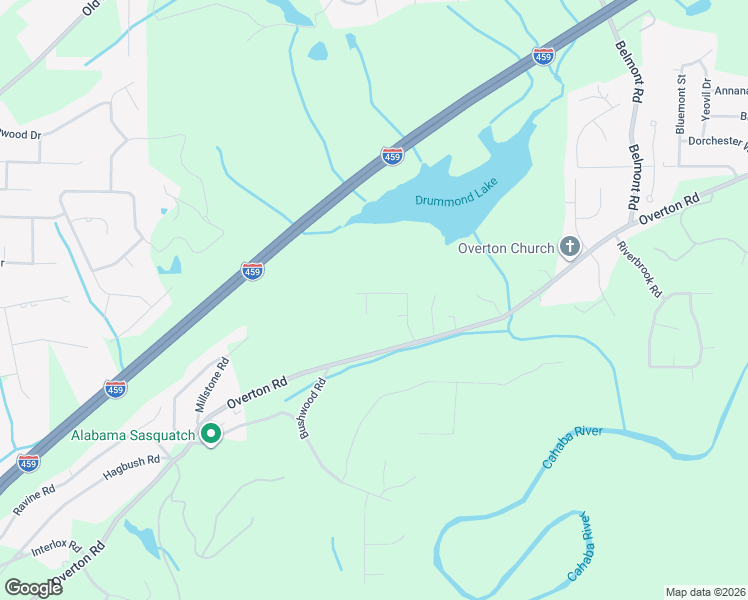 map of restaurants, bars, coffee shops, grocery stores, and more near 4969 White Oak Road in Irondale