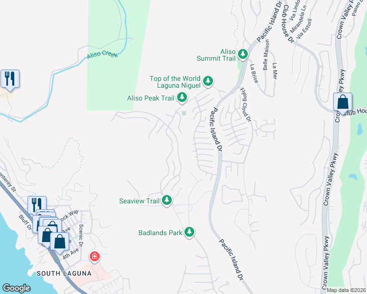 map of restaurants, bars, coffee shops, grocery stores, and more near 40 Marseille in Laguna Niguel
