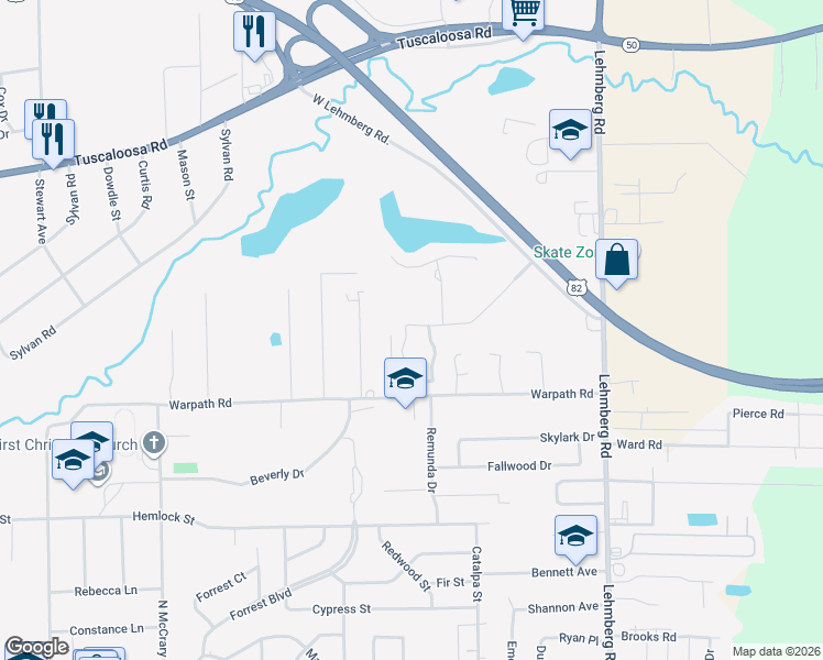 map of restaurants, bars, coffee shops, grocery stores, and more near 186 Annandale Dr in Columbus