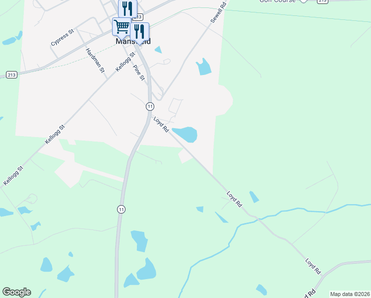 map of restaurants, bars, coffee shops, grocery stores, and more near 168 Loyd Road in Mansfield
