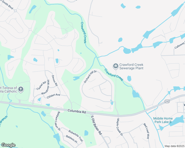 map of restaurants, bars, coffee shops, grocery stores, and more near 4875 Orchard Hill Drive in Grovetown