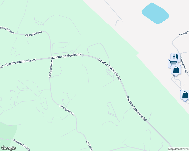 map of restaurants, bars, coffee shops, grocery stores, and more near 42980 Calle Montecillo in Temecula