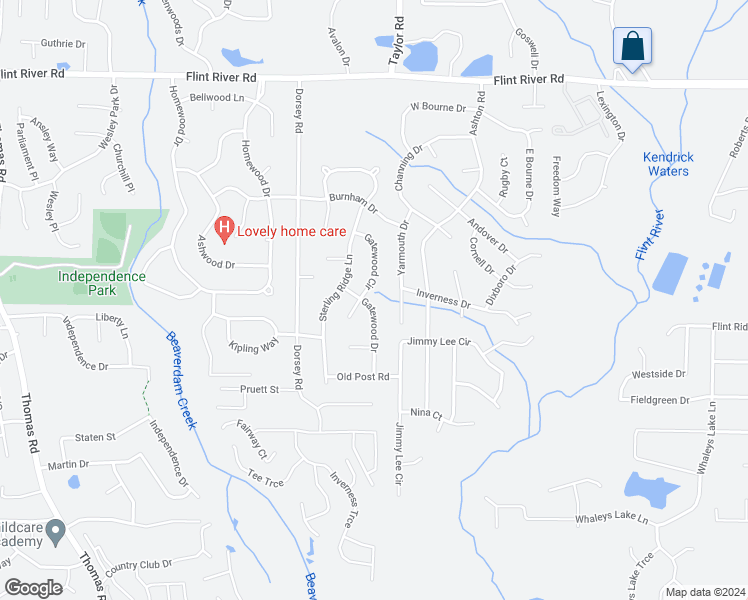 map of restaurants, bars, coffee shops, grocery stores, and more near 8994 Gatewood Drive in Jonesboro