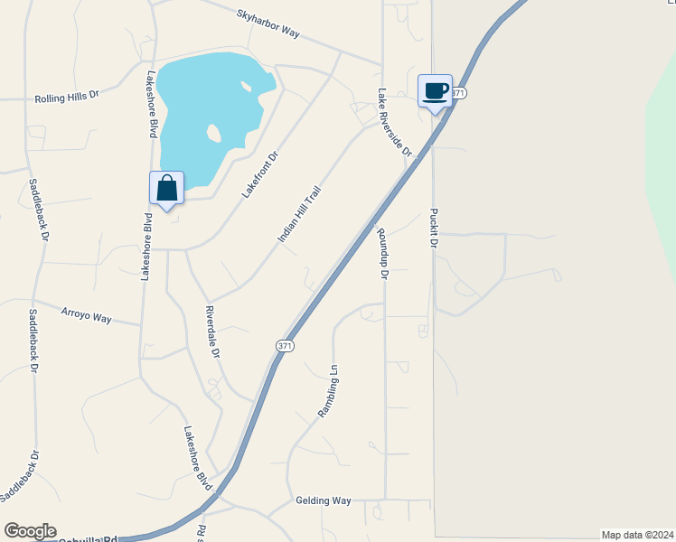 map of restaurants, bars, coffee shops, grocery stores, and more near California 371 in Aguanga