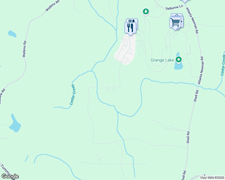 map of restaurants, bars, coffee shops, grocery stores, and more near 11536 Serenbe Lane in Chattahoochee Hills