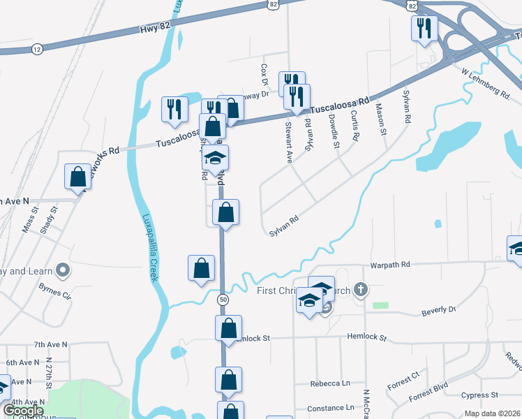 map of restaurants, bars, coffee shops, grocery stores, and more near 232-238 Sylvan Road in Columbus