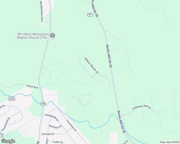 map of restaurants, bars, coffee shops, grocery stores, and more near 1024 Willow Woods Drive in Aiken