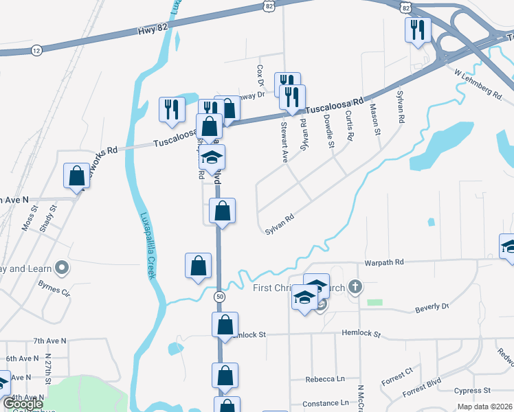 map of restaurants, bars, coffee shops, grocery stores, and more near 232-238 Sylvan Road in Columbus