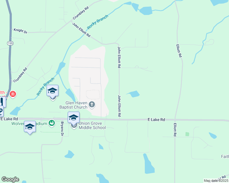 map of restaurants, bars, coffee shops, grocery stores, and more near 123 John Elliott Road in McDonough