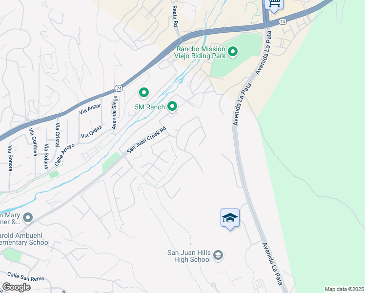 map of restaurants, bars, coffee shops, grocery stores, and more near 28881 Via Hacienda in San Juan Capistrano