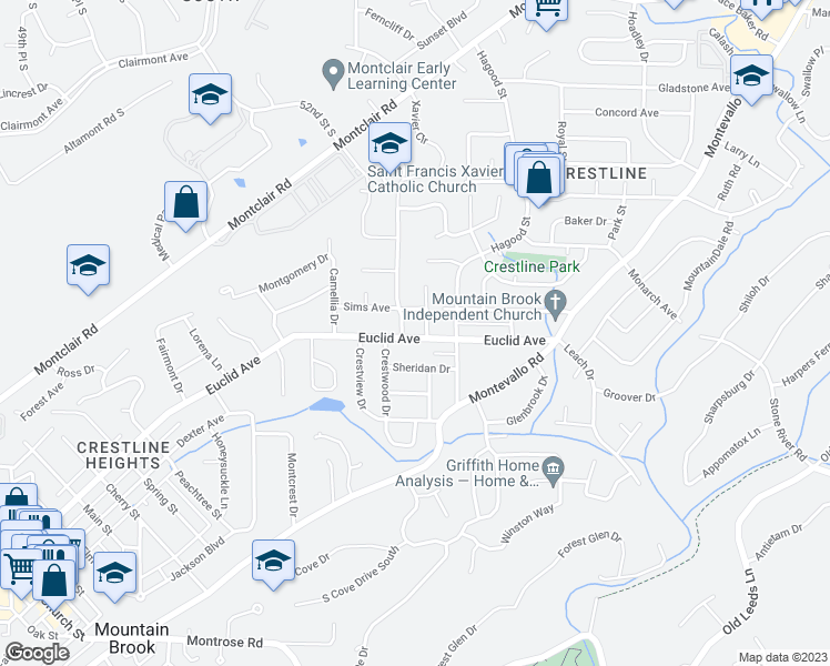 map of restaurants, bars, coffee shops, grocery stores, and more near 913 Sims Avenue in Birmingham
