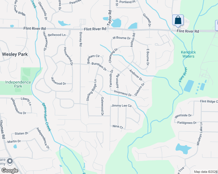 map of restaurants, bars, coffee shops, grocery stores, and more near 8938 Gatewood Circle in Jonesboro
