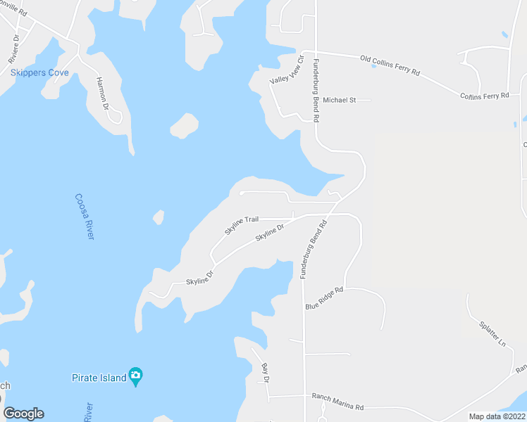 map of restaurants, bars, coffee shops, grocery stores, and more near 104 Skyline Trail in Pell City