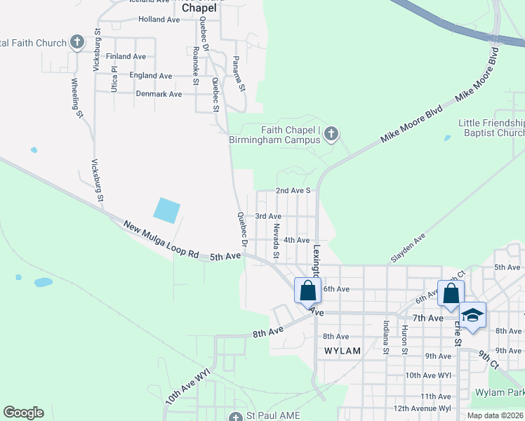 map of restaurants, bars, coffee shops, grocery stores, and more near 217 Oregon Street in Birmingham