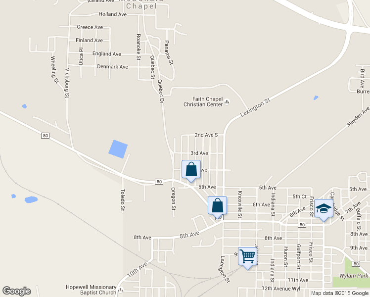 map of restaurants, bars, coffee shops, grocery stores, and more near 217 Oregon Street in Birmingham