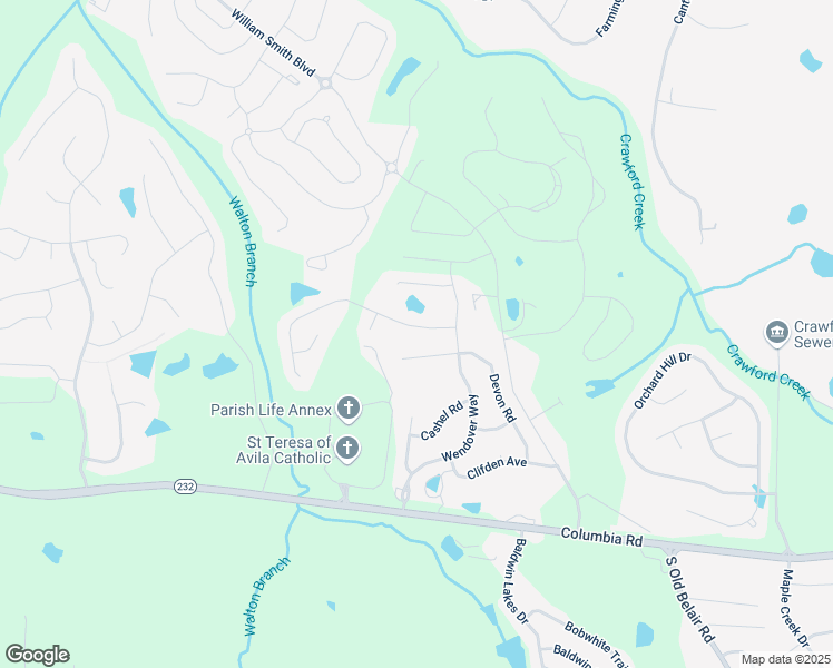 map of restaurants, bars, coffee shops, grocery stores, and more near 813 Tyler Woods Drive in Grovetown