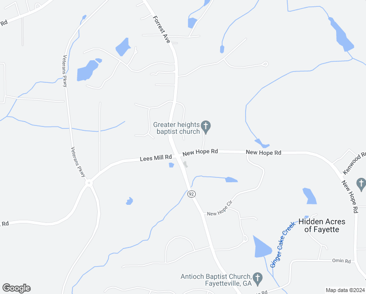 map of restaurants, bars, coffee shops, grocery stores, and more near 1331 Highway 92 in Fayetteville