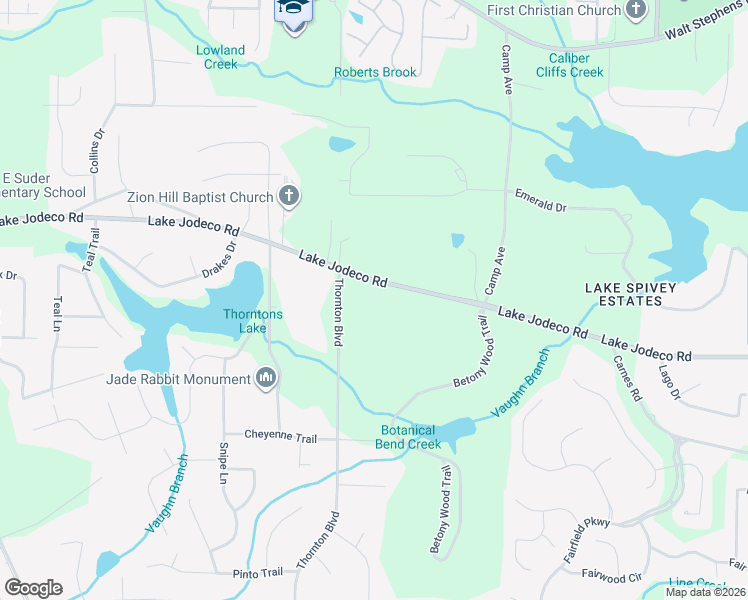 map of restaurants, bars, coffee shops, grocery stores, and more near 1917 Lake Jodeco Road in Jonesboro