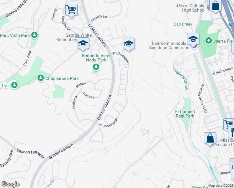 map of restaurants, bars, coffee shops, grocery stores, and more near 59 Niguel Pointe Drive in Laguna Niguel