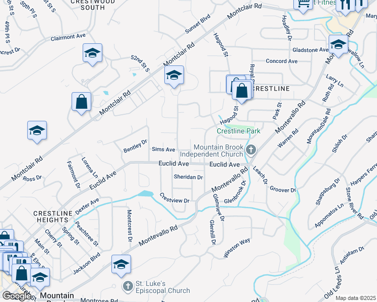 map of restaurants, bars, coffee shops, grocery stores, and more near 913 Sims Avenue in Birmingham