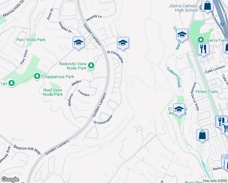 map of restaurants, bars, coffee shops, grocery stores, and more near 49 Niguel Pointe Drive in Laguna Niguel