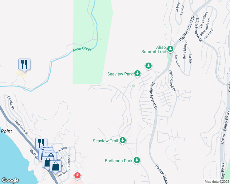 map of restaurants, bars, coffee shops, grocery stores, and more near 3 Saint Raphael in Laguna Niguel