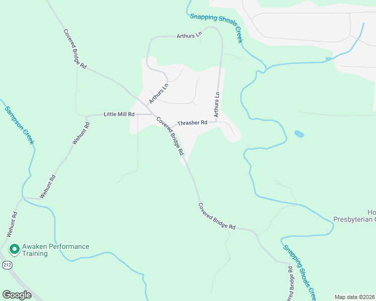 map of restaurants, bars, coffee shops, grocery stores, and more near 1002 Covered Bridge Road in Covington