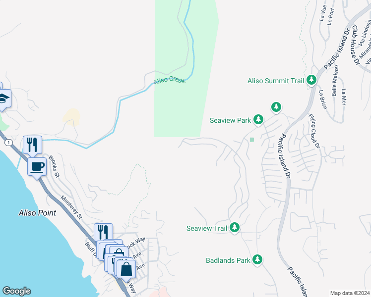 map of restaurants, bars, coffee shops, grocery stores, and more near 8 Saint Tropez in Laguna Niguel