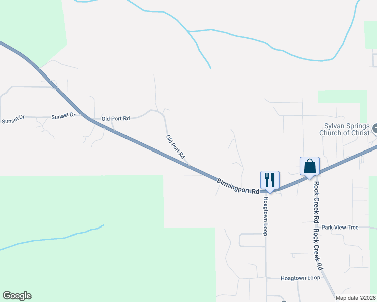 map of restaurants, bars, coffee shops, grocery stores, and more near 5921 Old Port Road in Sylvan Springs