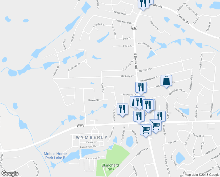 map of restaurants, bars, coffee shops, grocery stores, and more near 140 Glenora Drive in Martinez