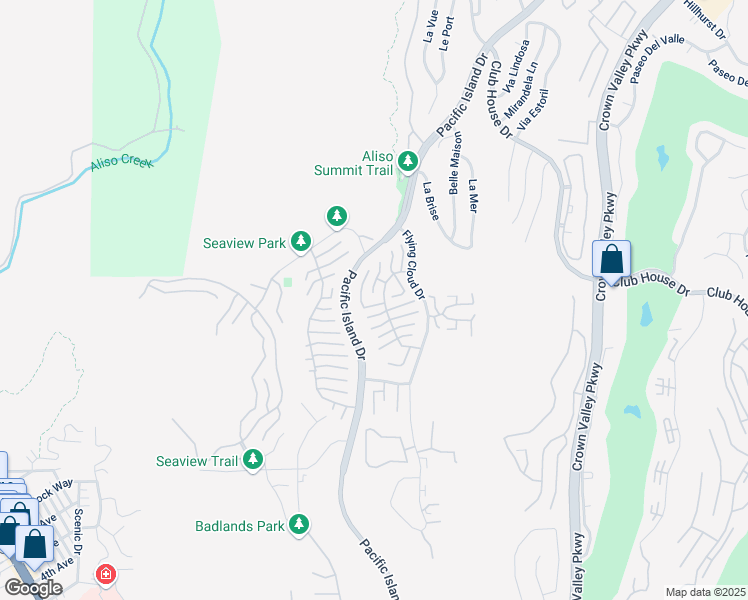 map of restaurants, bars, coffee shops, grocery stores, and more near 31092 Carrara Road in Laguna Niguel