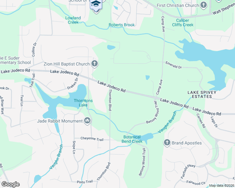map of restaurants, bars, coffee shops, grocery stores, and more near 1917 Lake Jodeco Road in Jonesboro