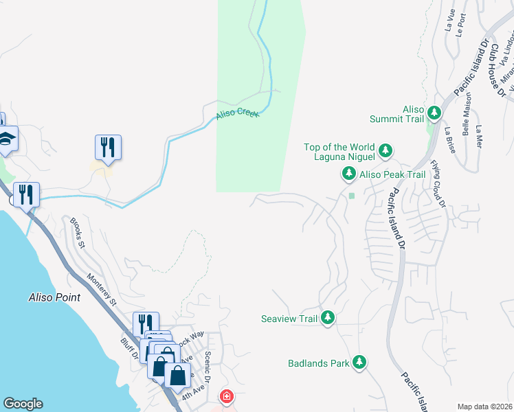map of restaurants, bars, coffee shops, grocery stores, and more near 8 Saint Tropez in Laguna Niguel