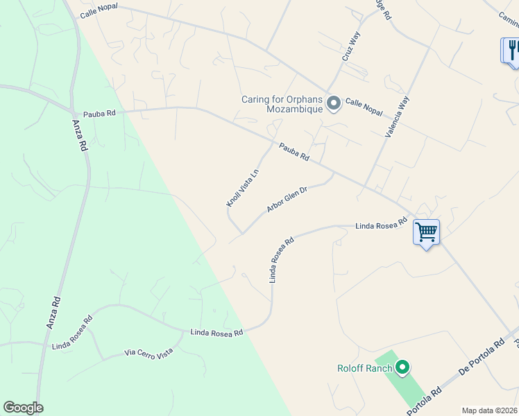 map of restaurants, bars, coffee shops, grocery stores, and more near 41987 Arbor Glen Drive in Temecula