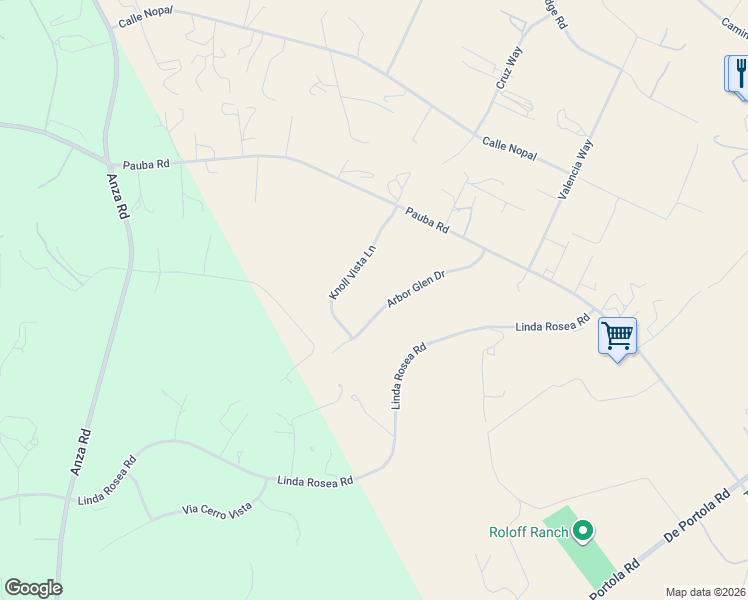 map of restaurants, bars, coffee shops, grocery stores, and more near 41987 Arbor Glen Drive in Temecula