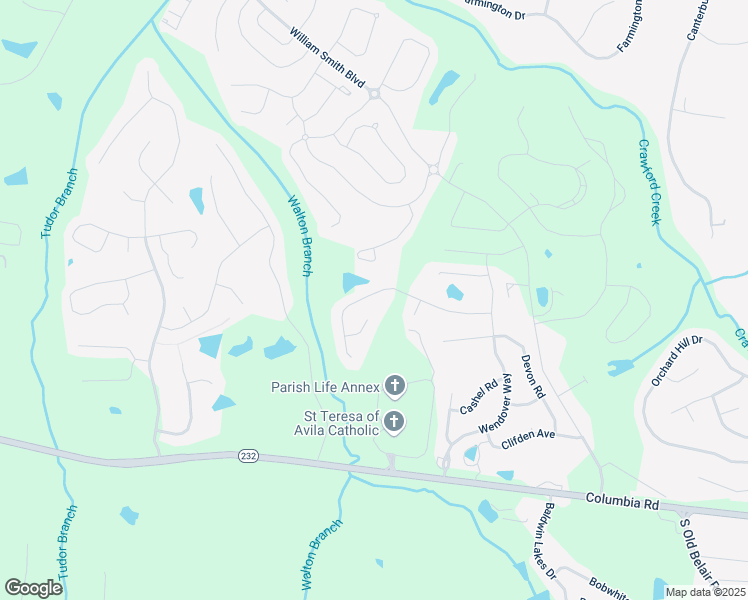 map of restaurants, bars, coffee shops, grocery stores, and more near 1220 Tyler Woods Drive in Grovetown