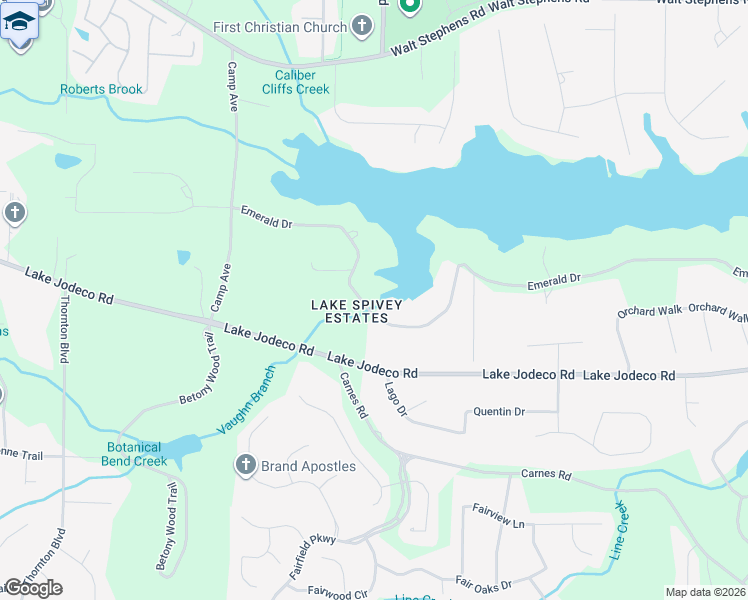 map of restaurants, bars, coffee shops, grocery stores, and more near 2298 Emerald Drive in Jonesboro