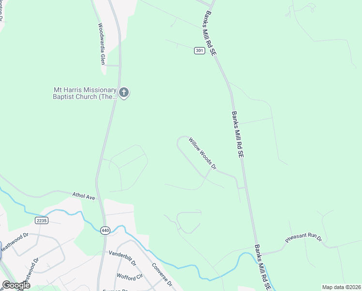 map of restaurants, bars, coffee shops, grocery stores, and more near 1323 Willow Woods Drive in Aiken