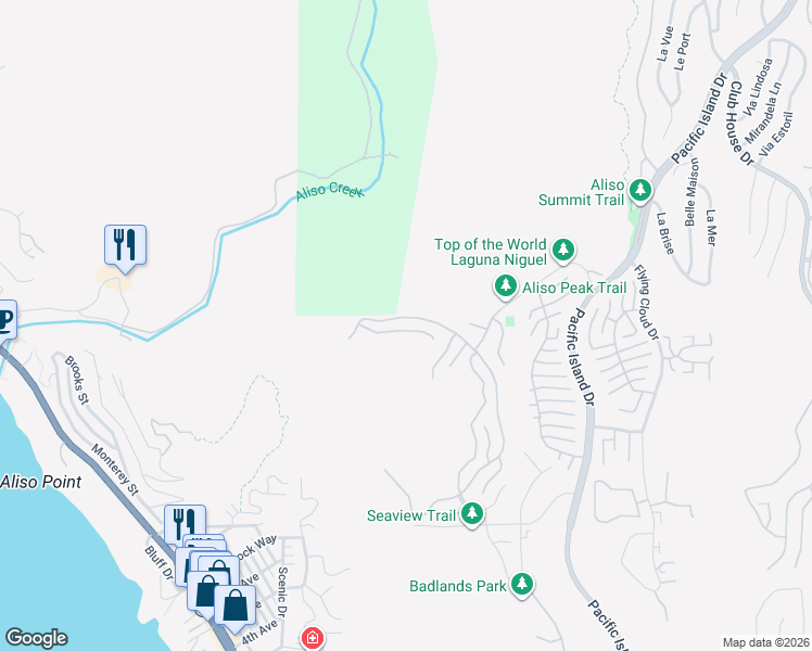map of restaurants, bars, coffee shops, grocery stores, and more near 46 Saint Tropez in Laguna Niguel