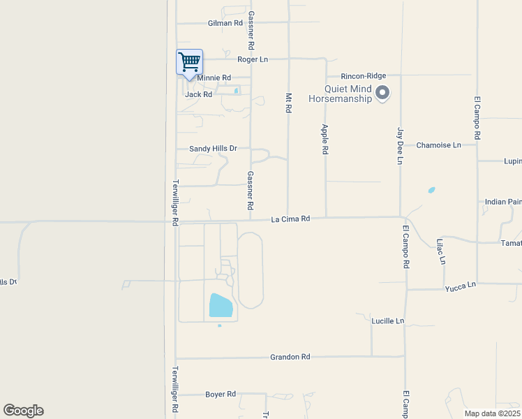 map of restaurants, bars, coffee shops, grocery stores, and more near 41990 Gassner Road in Anza