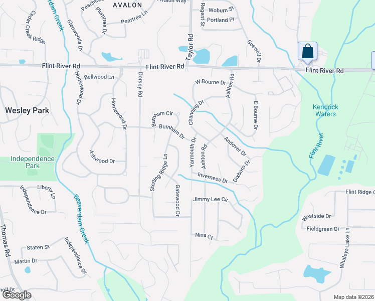 map of restaurants, bars, coffee shops, grocery stores, and more near 18 Burnham Drive in Jonesboro