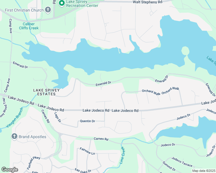 map of restaurants, bars, coffee shops, grocery stores, and more near 2549 Emerald Drive in Jonesboro