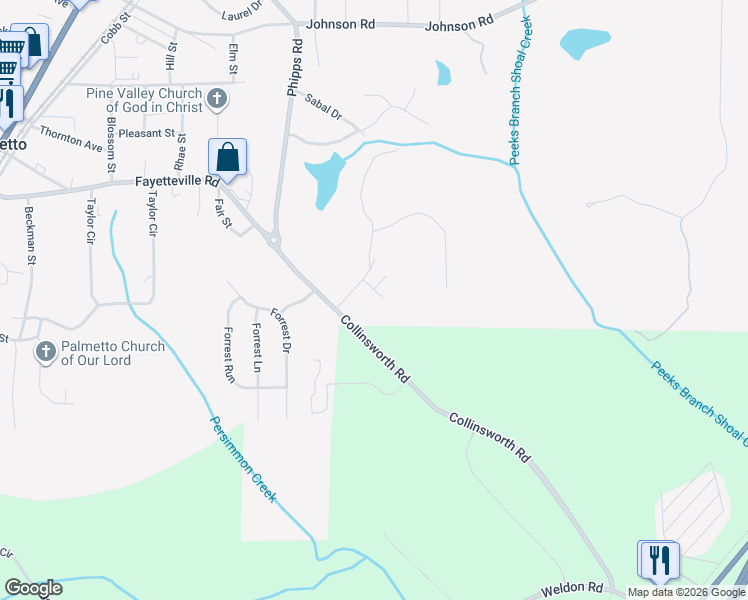 map of restaurants, bars, coffee shops, grocery stores, and more near 200 Spring Lake Drive in Palmetto