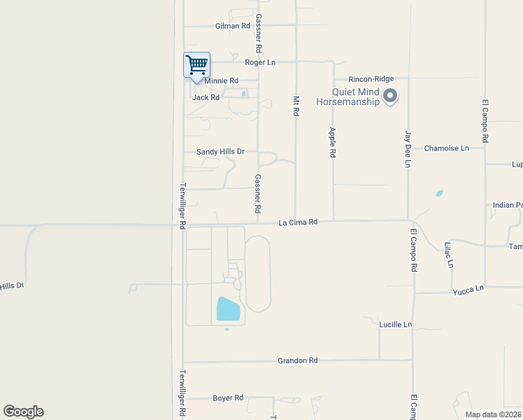 map of restaurants, bars, coffee shops, grocery stores, and more near 41990 Gassner Road in Anza