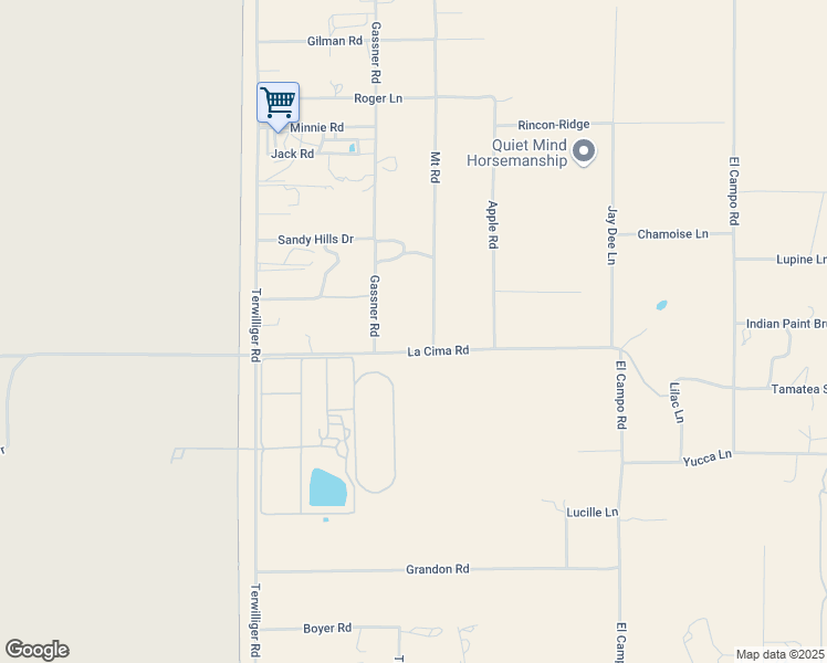 map of restaurants, bars, coffee shops, grocery stores, and more near 59660 La Cima Lane in Anza