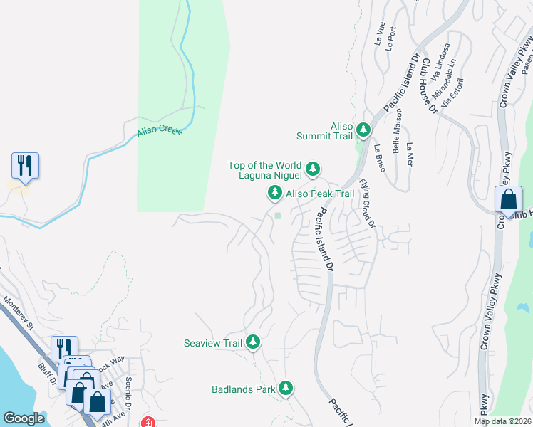 map of restaurants, bars, coffee shops, grocery stores, and more near 17 Antibes in Laguna Niguel