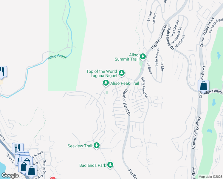 map of restaurants, bars, coffee shops, grocery stores, and more near 22773 Mariano Drive in Laguna Niguel