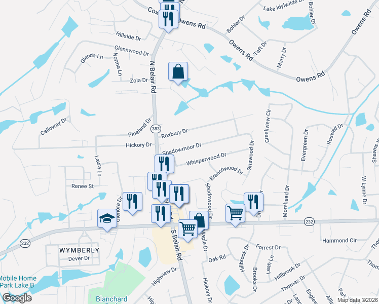 map of restaurants, bars, coffee shops, grocery stores, and more near 4460 Shadowmoor Drive in Martinez