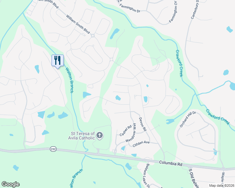 map of restaurants, bars, coffee shops, grocery stores, and more near 1016 Leigh Lake Road in Grovetown